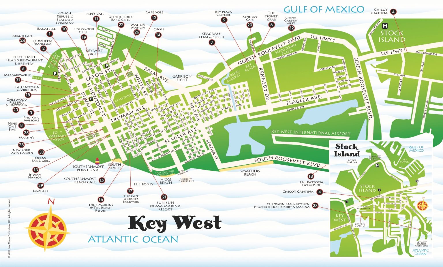 Maps, Key West / Florida Keys Best Key West Restaurant Menus Key